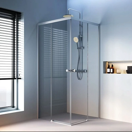 Душевой уголок AM.PM X-Joy W94G-403-9090-МТ Slide 90х90, хром матовый, стекло прозрачное Душевой уголок AM.PM X-Joy W94G-403-9090-МТ Slide 90х90, хром матовый, стекло прозрачное