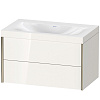 Тумба с раковиной Duravit XVIU XV4615NB122C 80 см белый глянцевый