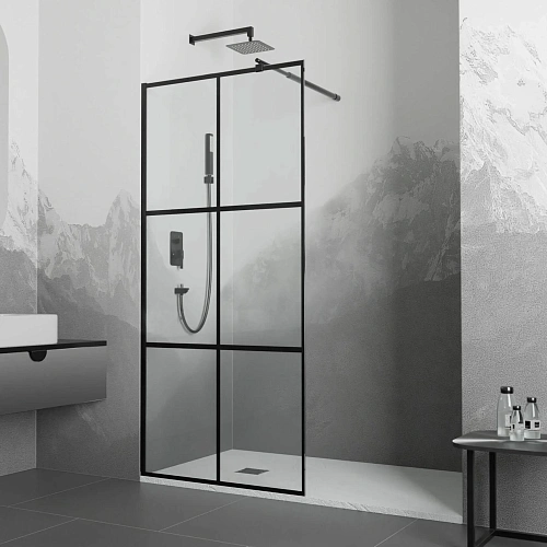 Душевая перегородка RGW Walk In WA-011B 900 мм 35101190-84 черный Душевая перегородка RGW Walk In WA-011B 900 мм 35101190-84 черный