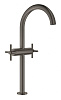 Картинка анонса товара «смеситель для раковины grohe atrio new, для свободностоящих раковин, темный графит матовый (21044al3»