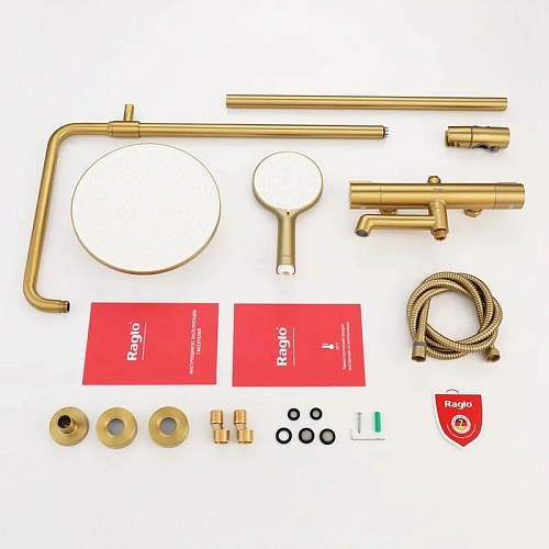 Душевая система Raglo R20.26.03, золотой сатин Душевая система Raglo R20.26.03, золотой сатин