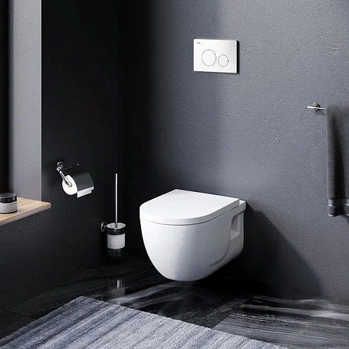 Комплект унитаза AM.PM Like IS49001.801701 с инсталляцией, сиденьем микролифт и белой клавишей смыва Комплект унитаза AM.PM Like IS49001.801701 с инсталляцией, сиденьем микролифт и белой клавишей смыва