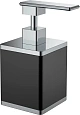 Дозатор жидкого мыла Boheme 10969-В-CR квадратный черный-хром Дозатор жидкого мыла Boheme 10969-В-CR квадратный черный-хром