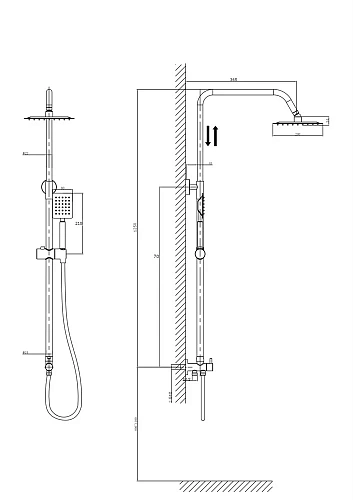 Душевая стойка RUSH Bella (BL4535-115) Душевая стойка RUSH Bella (BL4535-115)