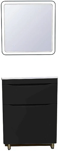 Тумба под раковину Style Line Бергамо мини 60люкс PLUS черный СС-00002308 Тумба под раковину Style Line Бергамо мини 60люкс PLUS черный СС-00002308