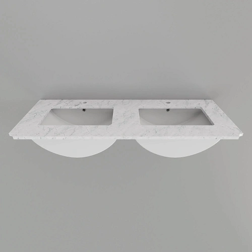 Раковина ArtDecco Francoise 121 AFNCM121D мраморная, белый с серым Раковина ArtDecco Francoise 121 AFNCM121D мраморная, белый с серым