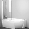 Картинка анонса товара «шторка на ванну ravak cvsk1 160/170 l rosa 7qls0100y1 (белый + транспарент)»