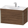 Картинка анонса товара «тумба с раковиной duravit xviu xv4615eb121c 80 см орех темный»