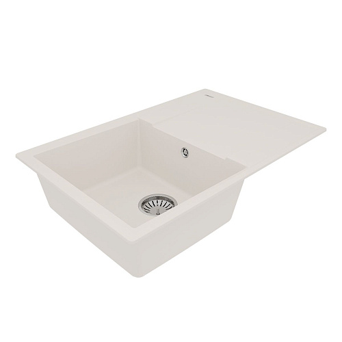Кухонная мойка Lemark IMANDRA 760 врезная из кварцгранита, с крылом, Жасмин 9910028 Кухонная мойка Lemark IMANDRA 760 врезная из кварцгранита, с крылом, Жасмин 9910028