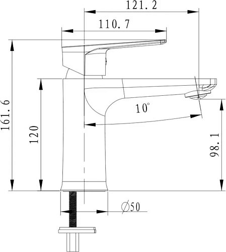 Смеситель для раковины Kaiser Atrio 60011 Смеситель для раковины Kaiser Atrio 60011