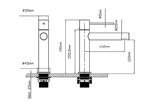 Смеситель для раковины Vincea Aspire VBF-4AS01CH, хром Смеситель для раковины Vincea Aspire VBF-4AS01CH, хром