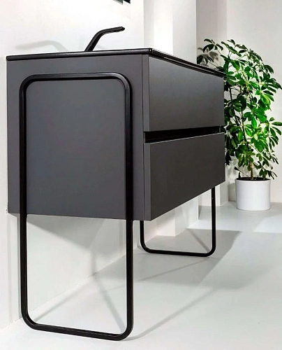 Тумба под раковину Armadi Art Vallessi 837-080-A mat 80x46cm АНТРАЦИТ мат Тумба под раковину Armadi Art Vallessi 837-080-A mat 80x46cm АНТРАЦИТ мат