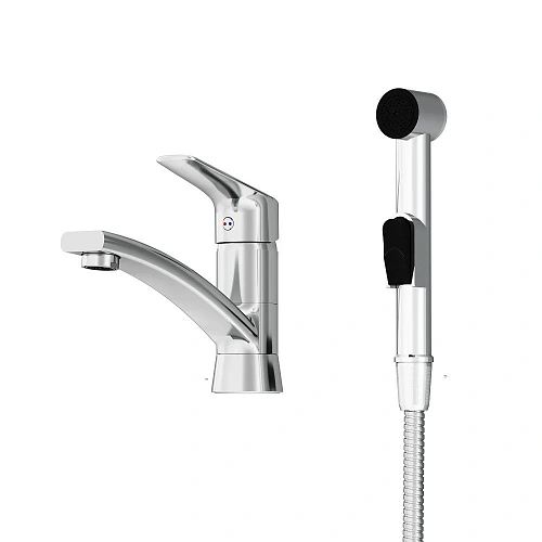 Смеситель для раковины Damixa Jupiter 770230001 с гигиеническим душем, хром Смеситель для раковины Damixa Jupiter 770230001 с гигиеническим душем, хром