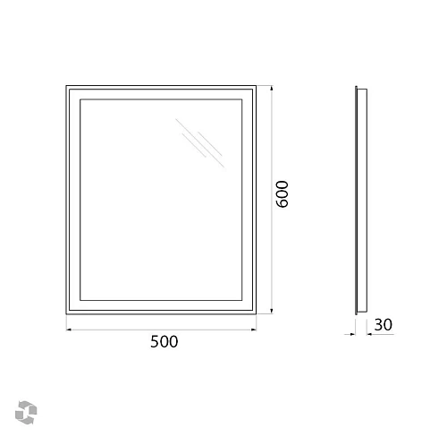 Зеркало BelBagno SPC-GRT-500-600-LED-BTN 12W 220-240V 500x30x600 с подсветкой и кнопочным выключателем Зеркало BelBagno SPC-GRT-500-600-LED-BTN 12W 220-240V 500x30x600 с подсветкой и кнопочным выключателем