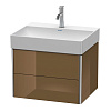 Картинка анонса товара «тумба под раковину duravit xsquare xs416106161 подвесная 58 см коричнево-оливковый глянцевый»