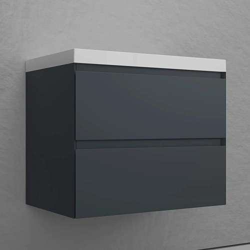 Тумба под раковину Style Line Манхэттен 70 см ЛС-00002363 подвесная, графит Тумба под раковину Style Line Манхэттен 70 см ЛС-00002363 подвесная, графит