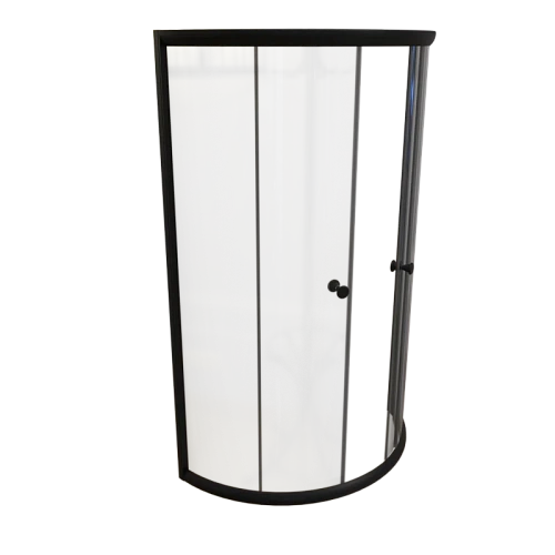 Душевой уголок Radomir Найт 110 1-03-6-0-0-0050 радиальный, стекло прозрачное, поддон с каркасом и сифоном, профиль черный Душевой уголок Radomir Найт 110 1-03-6-0-0-0050 радиальный, стекло прозрачное, поддон с каркасом и сифоном, профиль черный