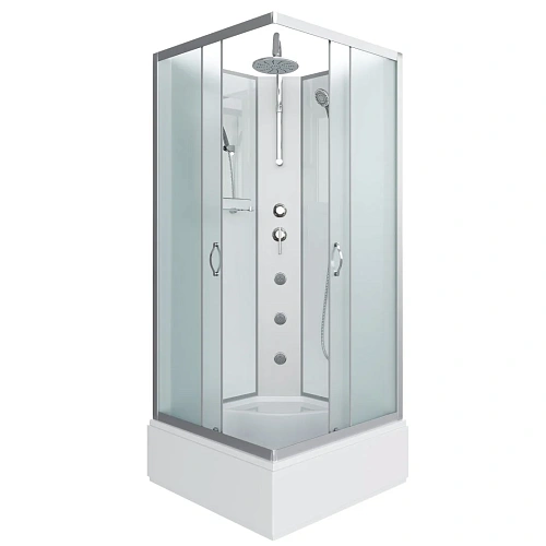 Душевая кабина Niagara Classic NG-1108-14BKTG (900х900х2100) средний поддон (26см) стекло матовое с полкой 11081424BKTG Душевая кабина Niagara Classic NG-1108-14BKTG (900х900х2100) средний поддон (26см) стекло матовое с полкой 11081424BKTG