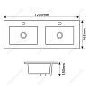 Раковина MELANA MLN-9120ED двойная 9120ED-805 Раковина MELANA MLN-9120ED двойная 9120ED-805