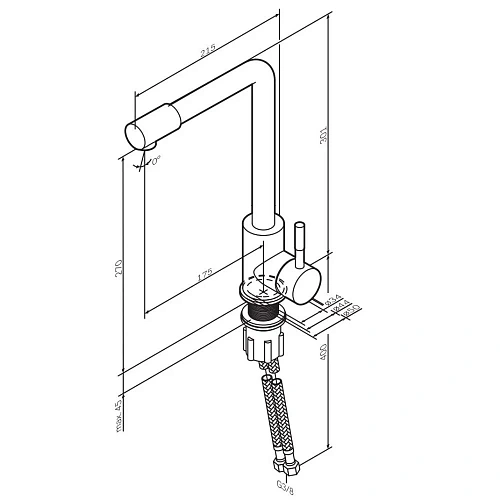 Смеситель для кухни AM.PM X-Joy S F85B05011 сатин Смеситель для кухни AM.PM X-Joy S F85B05011 сатин