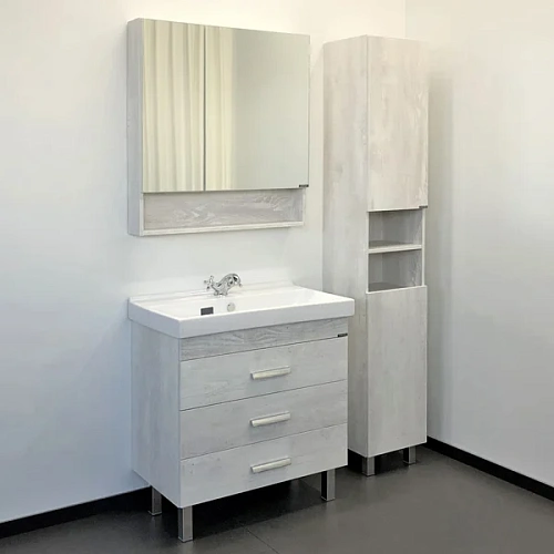 Тумба с раковиной Comforty Никосия-80Н 00004142204 дуб белый раковина Fest 80 Тумба с раковиной Comforty Никосия-80Н 00004142204 дуб белый раковина Fest 80