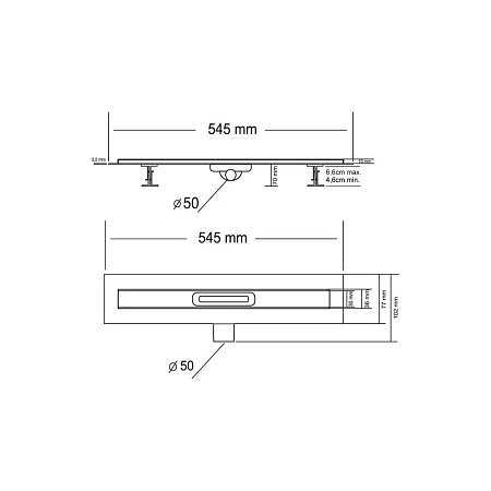 Душевой лоток Vincea Say CARMINE 510.50.P.DUZ, 50 см, хром SAY.510.50.P.DUZ Душевой лоток Vincea Say CARMINE 510.50.P.DUZ, 50 см, хром SAY.510.50.P.DUZ