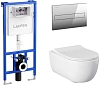 Комплект унитаза Allen Brau Priority 00301296/8.9466.0.000.000.1 (00316508) с инсталляцией, белый глянец