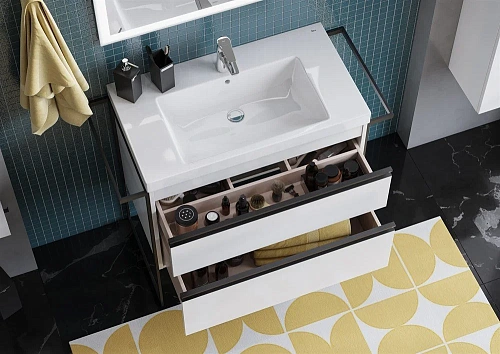 Раковина Roca The Gap Plus высокий бортик, 1 отверстие 80x46 3270M0004 Раковина Roca The Gap Plus высокий бортик, 1 отверстие 80x46 3270M0004