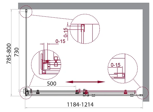Душевой уголок BelBagno ACQUA-AH-1-120/80-C-Cr 1200x800 мм Душевой уголок BelBagno ACQUA-AH-1-120/80-C-Cr 1200x800 мм