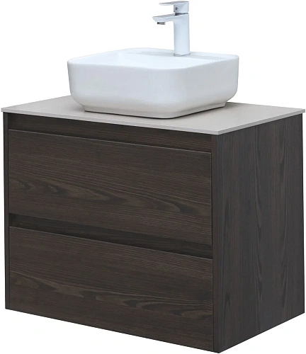 Тумба под раковину Aquanet Nova Lite 75 дуб черный (2 ящика) 00287895 Тумба под раковину Aquanet Nova Lite 75 дуб черный (2 ящика) 00287895