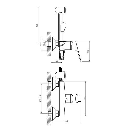 Гигиенический душ Rossinka RS29-52 Гигиенический душ Rossinka RS29-52