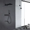 Душевая система ABBER Wasser Kreis AF8150B скрытого монтажа с изливом, термостат, черная матовая Душевая система ABBER Wasser Kreis AF8150B скрытого монтажа с изливом, термостат, черная матовая