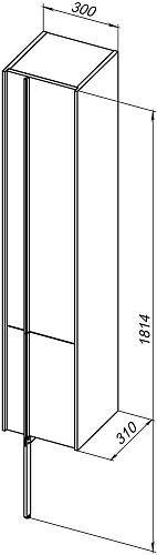 Шкаф-пенал Allen Brau Reality 30 1.32001.WM R белый матовый Шкаф-пенал Allen Brau Reality 30 1.32001.WM R белый матовый