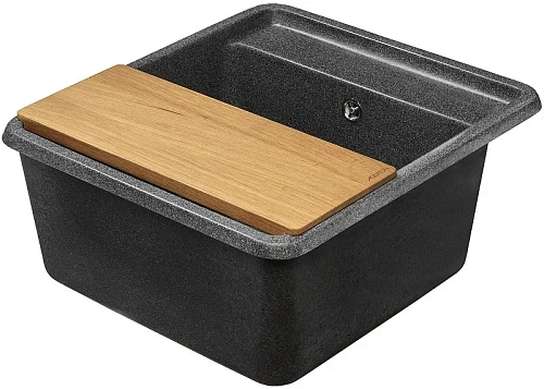 Кухонная мойка Aquaton Беллис 57 1A724932BS210 из литого мрамора, графит Кухонная мойка Aquaton Беллис 57 1A724932BS210 из литого мрамора, графит