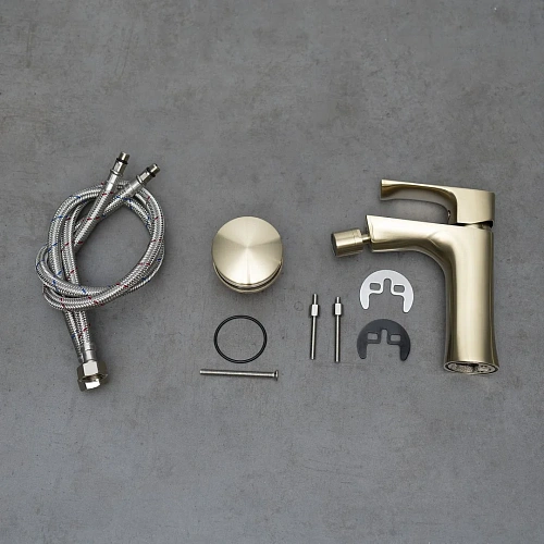 Смеситель для биде Lemark Ursus LM7208BG, брашированное золото Смеситель для биде Lemark Ursus LM7208BG, брашированное золото