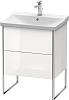 Картинка анонса товара «тумба под раковину duravit xsquare xs446002222 напольная 61 см белая глянцевый»