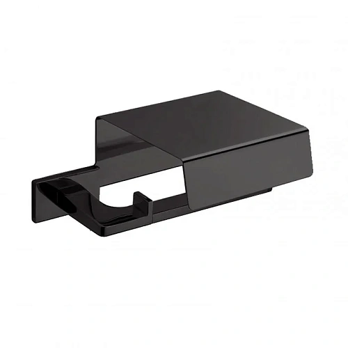 Держатель туалетной бумаги Colombo Look B1691.NM с крышкой, черный матовый Держатель туалетной бумаги Colombo Look B1691.NM с крышкой, черный матовый