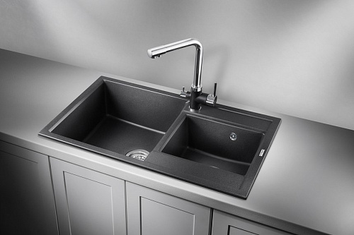 Кухонная мойка Granula 8201, ЧЁРНЫЙ, кварц 820x500 Кухонная мойка Granula 8201, ЧЁРНЫЙ, кварц 820x500