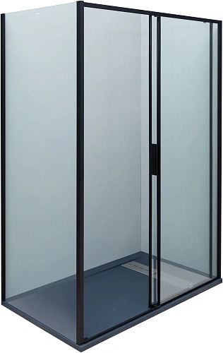 Душевая дверь Aquanet Pleasure Evo 140 AE65-N140-BT профиль черный, прозрачное стекло Душевая дверь Aquanet Pleasure Evo 140 AE65-N140-BT профиль черный, прозрачное стекло