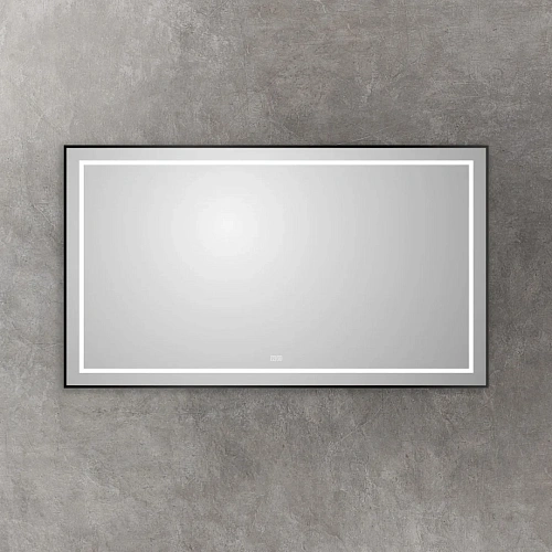 Зеркало BelBagno SPC-KRAFT-1400-800-LED-TCH-WARM-NERO 1400x32x800 мм с подсветкой сенсорным выключателем и подогревом Зеркало BelBagno SPC-KRAFT-1400-800-LED-TCH-WARM-NERO 1400x32x800 мм с подсветкой сенсорным выключателем и подогревом