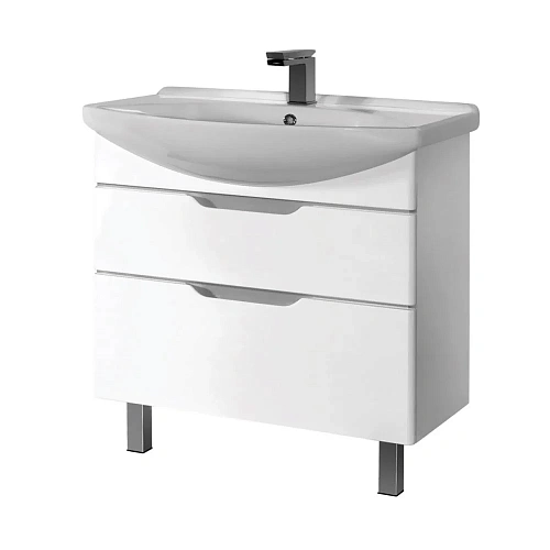 Тумба под раковину DREJA LAGUNA PLUS, 105 см, подвесная/напольная, 2 ящика, с опорами, белый глянец 99.0108 Тумба под раковину DREJA LAGUNA PLUS, 105 см, подвесная/напольная, 2 ящика, с опорами, белый глянец 99.0108