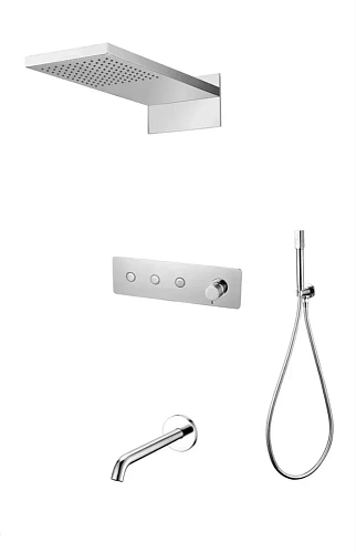 Душевая система Boheme FUSION 130-2-CR CHROME с изливом встраиваемая Душевая система Boheme FUSION 130-2-CR CHROME с изливом встраиваемая