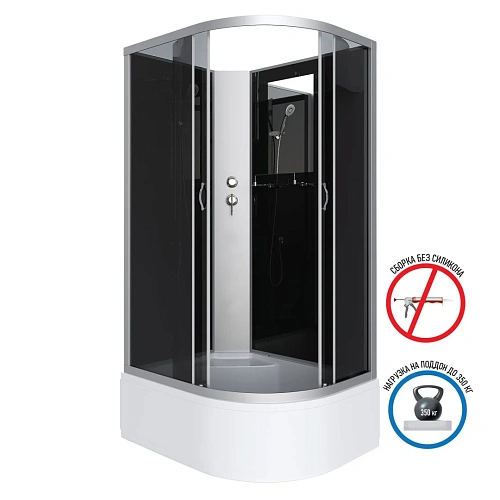 Душевая кабина Niagara Classic NG-2510-14LBK (1200х800х2000) высокий поддон (40см) стекло тонированное 25101434LBK Душевая кабина Niagara Classic NG-2510-14LBK (1200х800х2000) высокий поддон (40см) стекло тонированное 25101434LBK