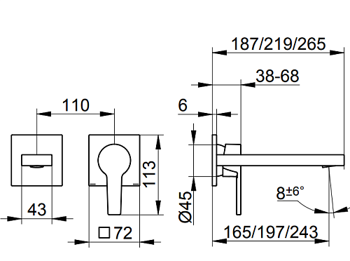 Смеситель для раковины Keuco Edition 11 51116030200, встраиваемый 219 мм Смеситель для раковины Keuco Edition 11 51116030200, встраиваемый 219 мм