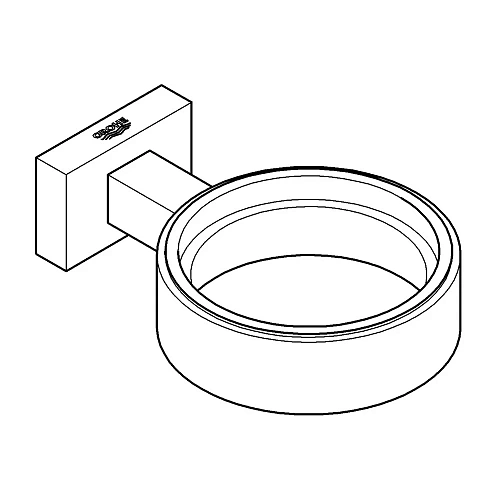 Держатель стакана GROHE Essentials Cube, темный графит матовый (40508AL1) Держатель стакана GROHE Essentials Cube, темный графит матовый (40508AL1)