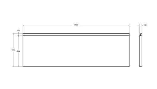 Экран для ванны фронтальный PLANE-190-F-SCR-W37, 190x5x58 Экран для ванны фронтальный PLANE-190-F-SCR-W37, 190x5x58