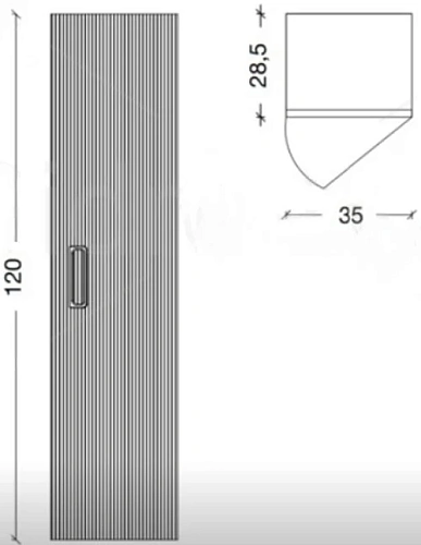 Шкаф-пенал Boheme Linea белый+золото без ножек 845-WG Шкаф-пенал Boheme Linea белый+золото без ножек 845-WG