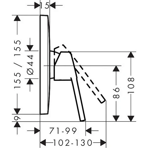 Смеситель для душа hansgrohe Logis loop 71267000 Смеситель для душа hansgrohe Logis loop 71267000
