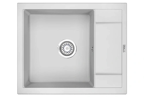 Кухонная мойка Granula 6002, АРКТИК (БЕЛЫЙ), кварц 600х500 Кухонная мойка Granula 6002, АРКТИК (БЕЛЫЙ), кварц 600х500