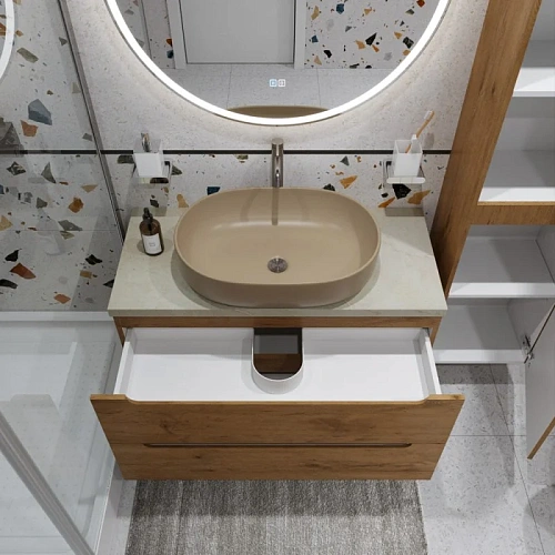 Тумба со столешницей и раковиной BelBagno ETNA 100 etna100rn-kepmco-1084h316-set подвесная ETNA100RN-KEPMCO-1084H316-SET Тумба со столешницей и раковиной BelBagno ETNA 100 etna100rn-kepmco-1084h316-set подвесная ETNA100RN-KEPMCO-1084H316-SET